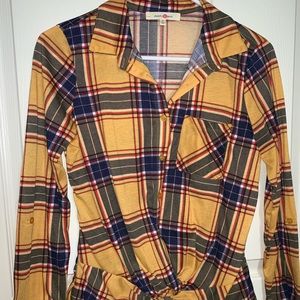 *WISHFUL PARK* YELLOW PLAID TOP